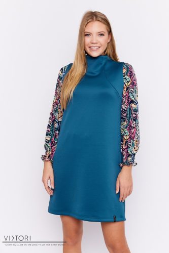 BIRDIE High-neck sleeveless dress (blue)