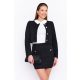 Zoria női kabátka, női blézer gombokkal,fekete,XL,Tara x Viktori, Young & Free Kollekció