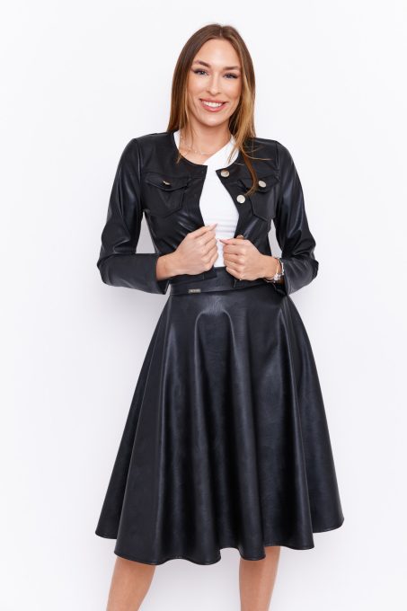 Zoria női kabátka, női blézer gombokkal és zsebekkel,fekete,L,Tara x Viktori, Young & Free Kollekció