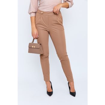   Romina women's trousers with buttons and pleated details, Tara x Viktori, Young & Free Collection