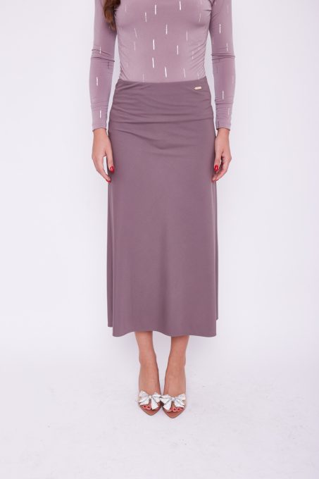 Teramo women's skirt, midi skirt with gathered waist, Tara x Viktori, Young & Free Collection