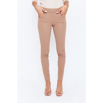   Janice női műbőr cicanadrág,bézs,S, Tara x Viktori, Young & Free Kollekció