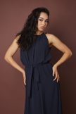 Miami női ruha, húzott nyakú maxi ruha,sötétkék,Tara x Viktori, Young & Free Kollekció