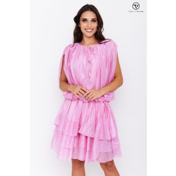 Anora ujjatlan selyem ruha,rózsaszín,one size