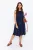 Giselle női ruha, húzott nyakú,megkötős,sötétkék,S-M,Tara x Viktori, Young & Free Kollekció