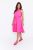 Giselle női ruha, húzott nyakú,megkötős,pink,L-XL,Tara x Viktori, Young & Free Kollekció
