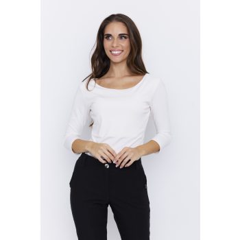   CELINE női póló kerek nyakkal, testhezálló fazon,ekrü,L,Tara X Viktori,Young&Free Kollekció