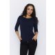 CELINE női póló kerek nyakkal, testhezálló fazon,sötétkék,S,Tara X Viktori,Young&Free Kollekció