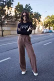 HAYLEY női hosszú ujjú póló –feliratos,fekete,L,Tara X Viktori,YOUNG&FREE Kollekció