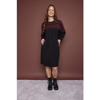   ALIVIA női tunikaruha-mintás betéttel és zsebekkel,S-M,Tara X Viktori,Young&Free Kollekció