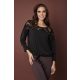 GRIZA-női-felső-csipkebetétes-alul-megkötős,fekete,M,Tara X Viktori