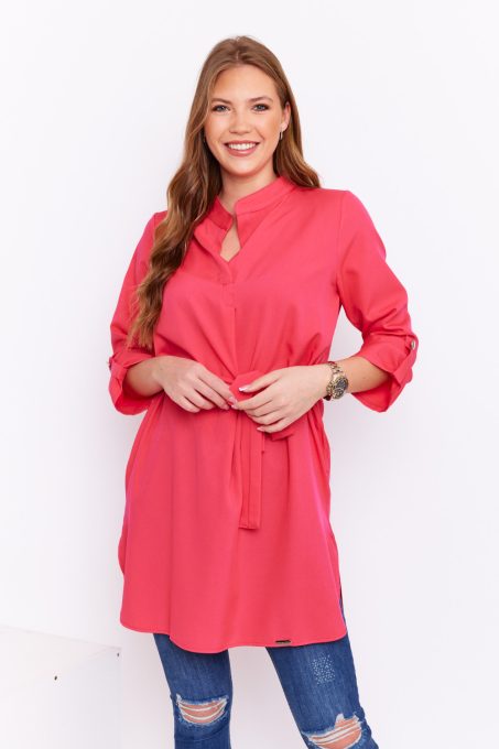 CLEO Oversized tunic with buttons and slits