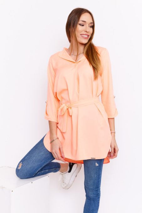 CLEO Oversized tunic with buttons and slits