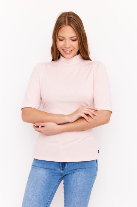 Dea női póló, garbós felső mellszűkitővel,púder,XL, Tara x Viktori