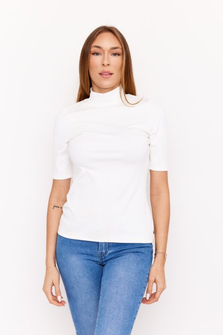 Dea női póló, garbós felső mellszűkitővel,ekrü,XL, Tara x Viktori