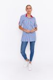 Boglárka női ing, ingtunika, galléros, oldalán gombokkal díszített,csíkos,M, Tara x Viktori
