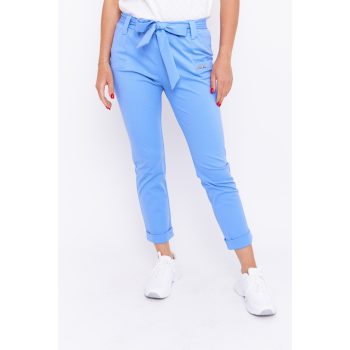   Samantha női nadrág, magas gumis derekú nadrág, zsebekkel,megkötővel,babakék,M, Tara x Viktori