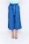 BERYL blue palazzo pants for women – wide-leg summer trousers with elastic waist and linen-effect fabric