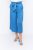 BERYL blue palazzo pants for women – wide-leg summer trousers with elastic waist and linen-effect fabric