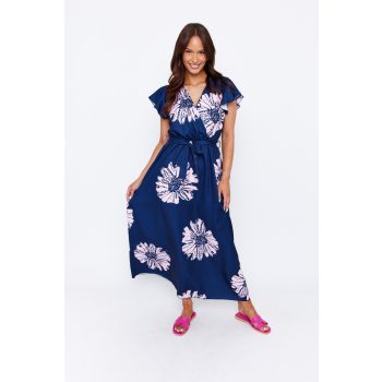   FLORENCE women's dress – wrap front, elastic waist, wide skirt summer dress