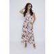 MAITRE női ruha-átlapolt, gumis derekú, hosszú ruha,mintás,S,Tara X Viktori