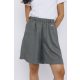 MEGAN women’s linen shorts – summer elastic waist shorts with pockets and belt loops
