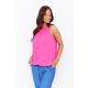 SUNNY női ujjatlan top– gumis aljú, fodros nyakú, elegáns felső,pink,S-M,TaraxViktori