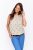 FORTUNA női ujjatlan top– gumis aljú, fodros nyakú, elegáns felső,mintás,S-M,TaraxViktori