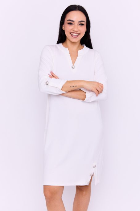 Ludmilla women's tunic, oversized buttoned slide-slit tunic, Tara x Viktori