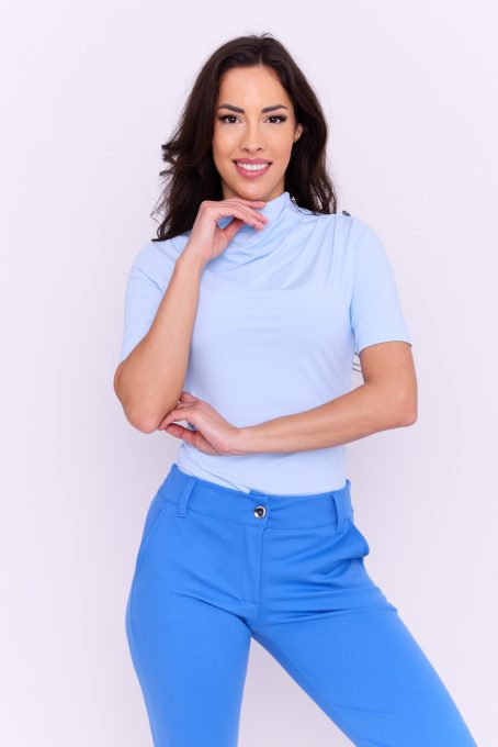 Riverine women's top Gathered, high-neck top, Tara x Viktori