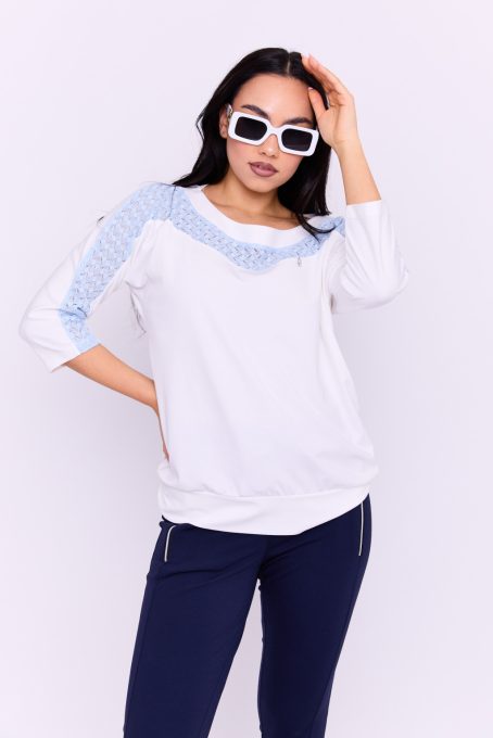 Callia women's tunic, lace-insert oversized, Tara x Viktori