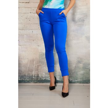   Adel női nadrág, gumis derekú,zsebes cicanadrág,királykék,M,Tara x Viktori