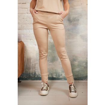   Adel női nadrág, gumis derekú,zsebes cicanadrág,bézs,S,Tara x Viktori