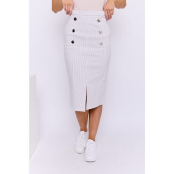 SELINA button-front skirt
