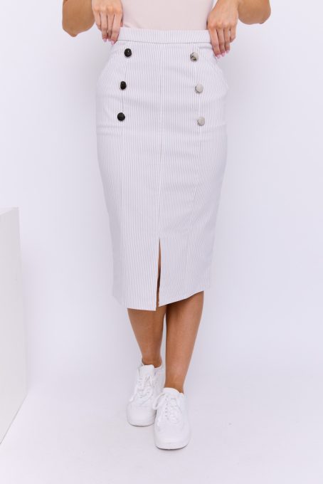 SELINA button-front skirt