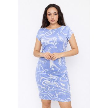   KVARC rakott oldalbetétes, paszpolos ruha,mintás,S,Tara X Viktori