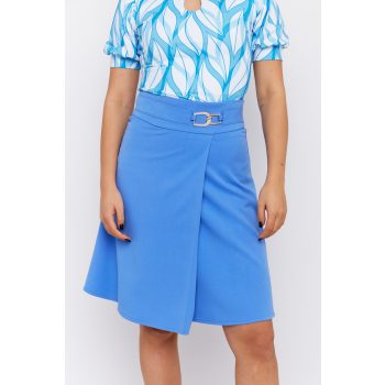   Adley women's skirt – A-line skirt with decorative buckle, elegant summer style