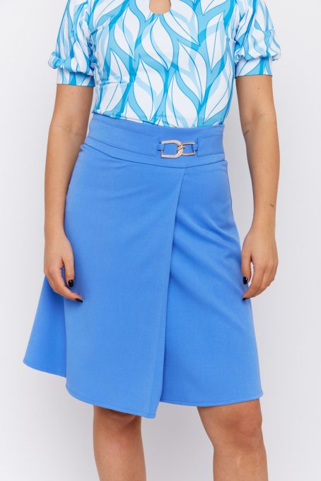 Adley women's skirt – A-line skirt with decorative buckle, elegant summer style