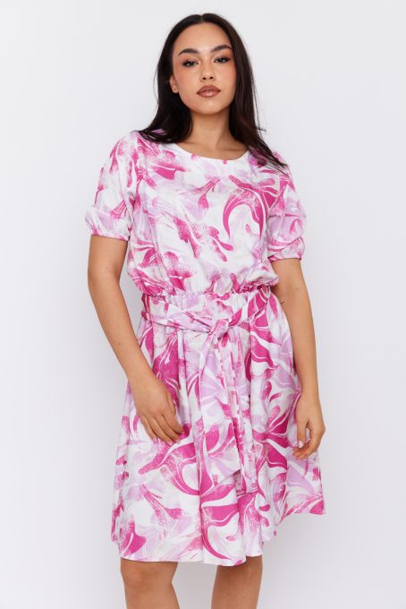 Lana women's dress Round-neck puff-sleeve A-line dress, Tara x Viktori