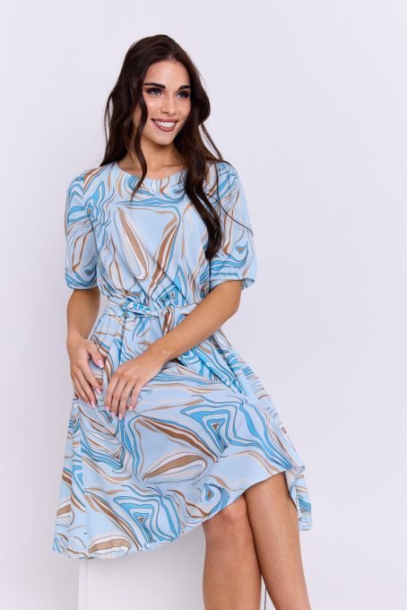 Lana women's dress Round-neck puff-sleeve A-line dress, Tara x Viktori