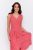 Viana women's elegant dress – wrap-front V-neck dress with decorative shoulder buttons and back zipper