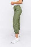 Elvira Women's Linen-Effect Jogger Pants – Comfortable Elastic Waist Summer Trousers with Pockets