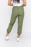Elvira Women's Linen-Effect Jogger Pants – Comfortable Elastic Waist Summer Trousers with Pockets