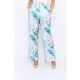 TAORMINA women's pants – elastic waist, wide-leg trousers with pockets, patterned