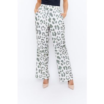   TAORMINA women's pants – elastic waist, wide-leg trousers with pockets, patterned