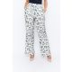 TAORMINA women's pants – elastic waist, wide-leg trousers with pockets, patterned