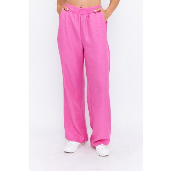   AORMINA women’s wide-leg summer trousers with pockets and elastic waistband