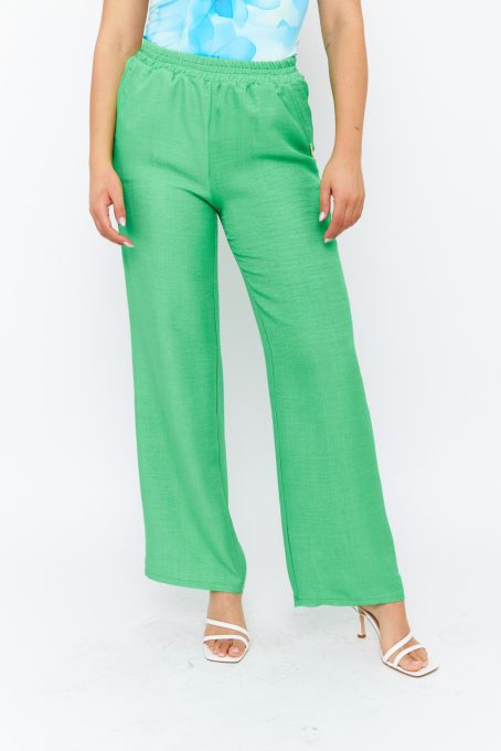 AORMINA women’s wide-leg summer trousers with pockets and elastic waistband