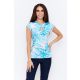Emily Printed Women's Top with Teardrop Cutout