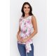 IVOLA women’s top – Sleeveless floral blouse with side tie 